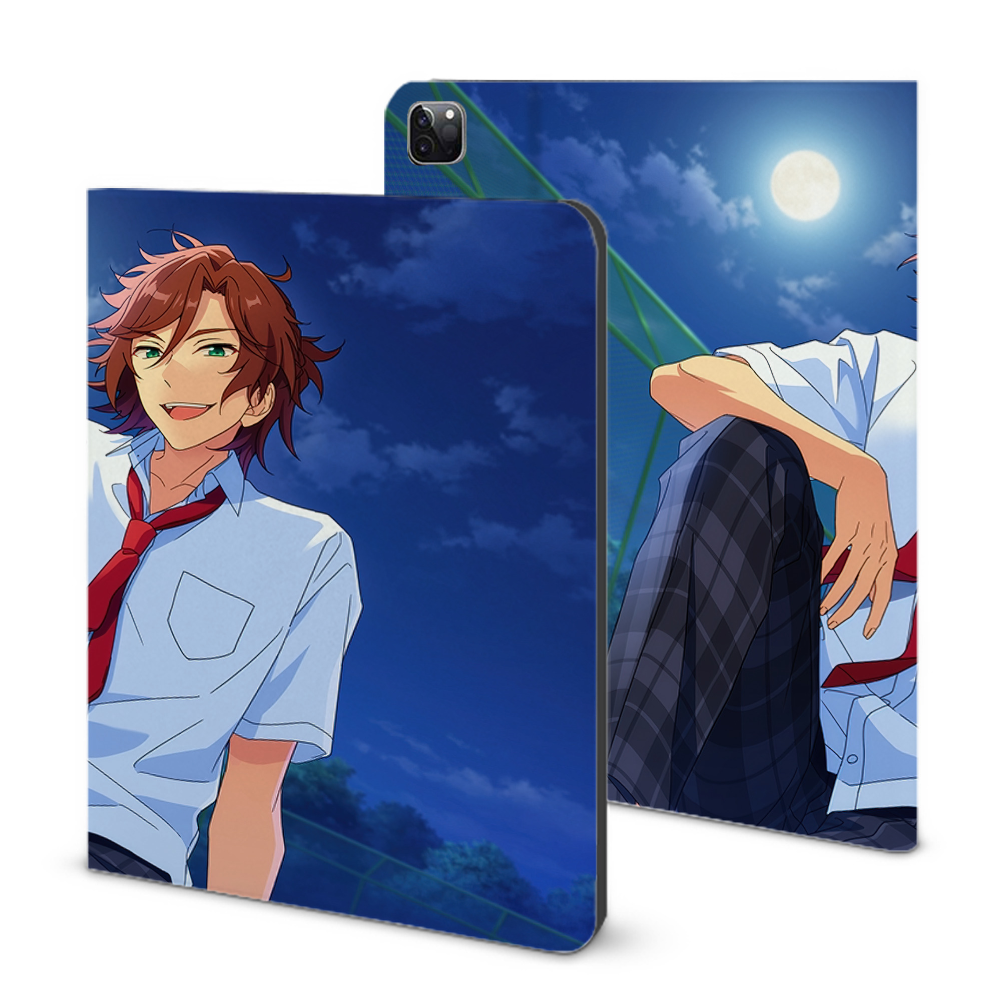 （画像用） あんさんぶるスターズ! Ensemble Stars IPad ケース ブック型 PUレザー TPU 耐衝撃 軽量 薄型 ペン収納なし 全面保護 IPad 各モデル対応